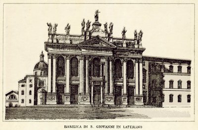 Roma: Basilica of St. John Lateran (litho) av Italian School