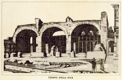 Roma: Fredens tempel (litho) av Italian School