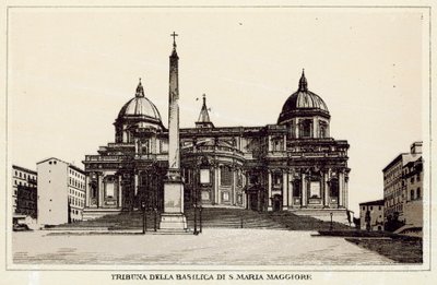 Roma: Tribune of the Basilica of S Maria Maggiore (litho) av Italian School