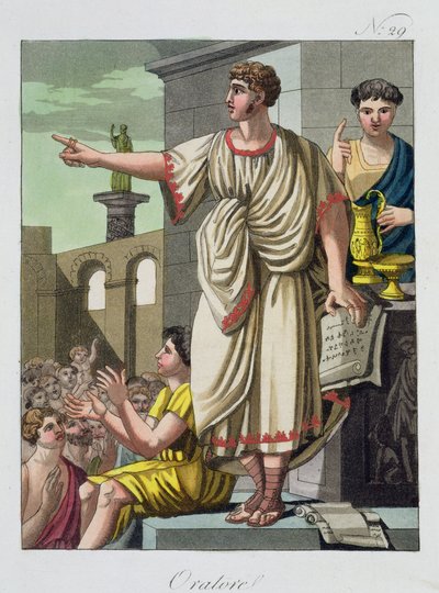 Roman Orator, fra LAntica Roma, 1825 av Italian School