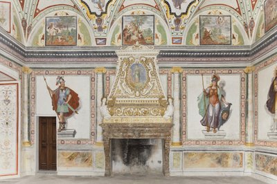 Rom til Jupiter og Merkur: Mars og Minerva (fresco) av Italian School