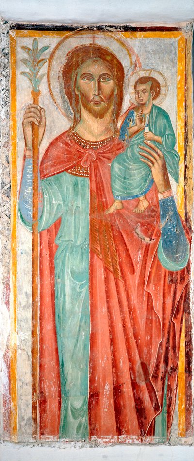Saint Christopher Anonymous freske Varazze fra 1300-tallet, kapell på slottet Invrea, Italia av Italian School
