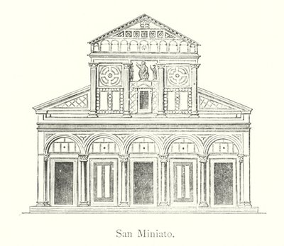 San Miniato (gravering) av Italian School