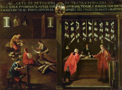 Tegn på Venetian Comb Makers Guild (panel) av Italian School