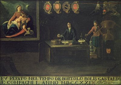Tegn fra Venetian Pharmacists Guild, 1729 (panel) av Italian School