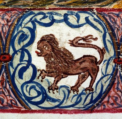 Tegn på løven. Italiensk horoskop fra midten av 1400-tallet. av Italian School