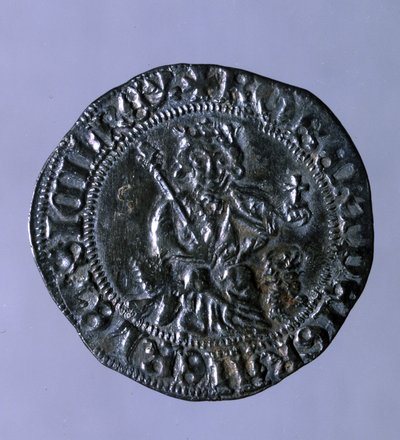 Sølvmynt slått på tiden til kongen av Napoli Robert I av Anjou (1275-1343). av Italian School
