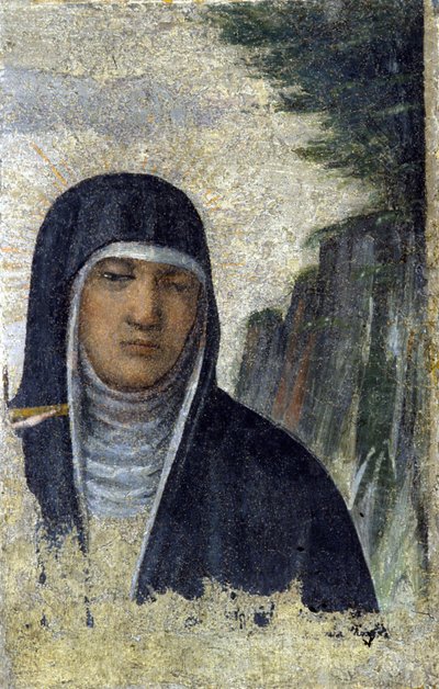 St. Claire. Grunnlegger av Clares Order (se Assisi av Italian School