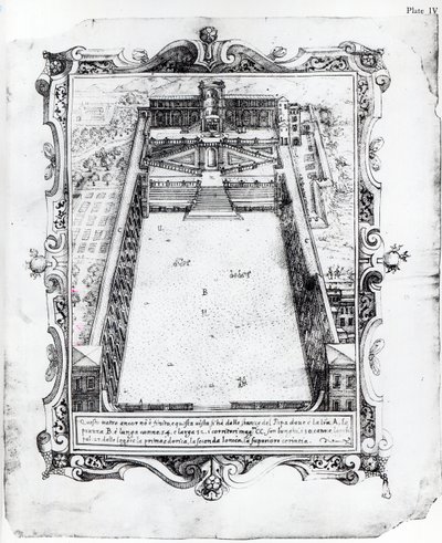 Belvedere-domstolen i Vatikanets Roma, 1581 av Italian School