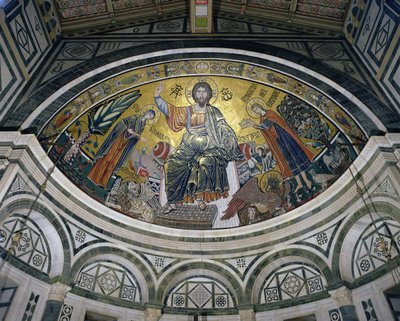 The Blessing of Christ, 1297 (mosaikk) av Italian School