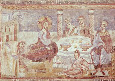 Måltidet i huset til fariseeren Simon, skolen i Monte Cassino, ca. 1087 av Italian School