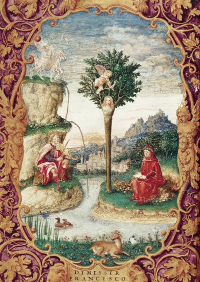 Poeten, Laura de Noves av Italian School