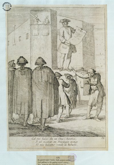 Dukkeføreren, 1748 av Italian School
