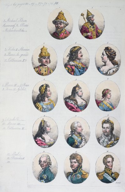 Romanov-dynastiet, fra Costume Antico e Moderno av Gulio Ferrario, ca. 1820 av Italian School