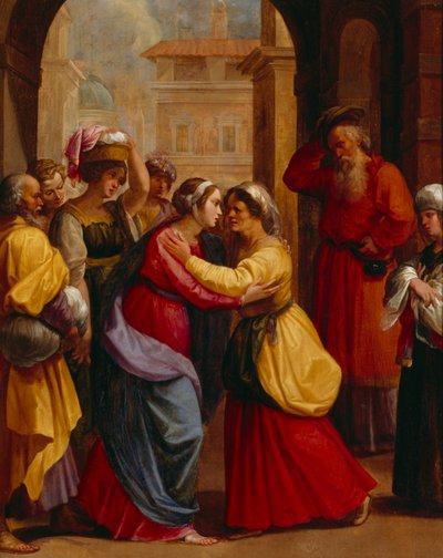 The Salutation (olje på lerret) av Italian School