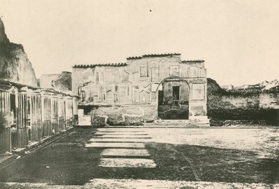The Stabian Baths - The Court-Yard of the Stuccoes som den er (gravyr) av Italian School