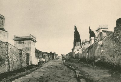 The Street of the Tombs som den er (gravure) av Italian School