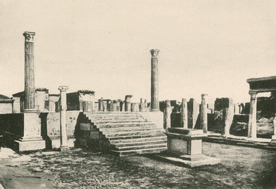 Apollon-tempelet slik det er (gravyr) av Italian School