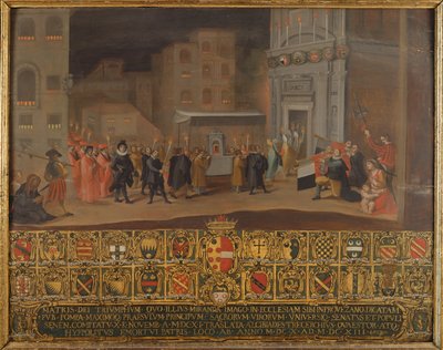 Oversettelsen av restene av Madonna av Provenzano, 1610 av Italian School