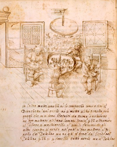 Den eldgamle kunsten å lage fartøy, i, 1589 av Italian School