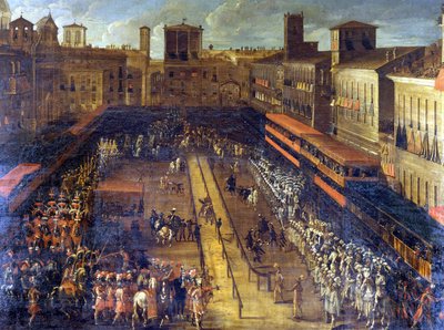 Bokhvetejoten på Piazza Navona (Roma) 25.02.1634. av Italian School