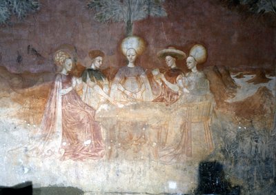 Kortspillet. Fresker av Palazzo Borromeo i Milano av Italian School