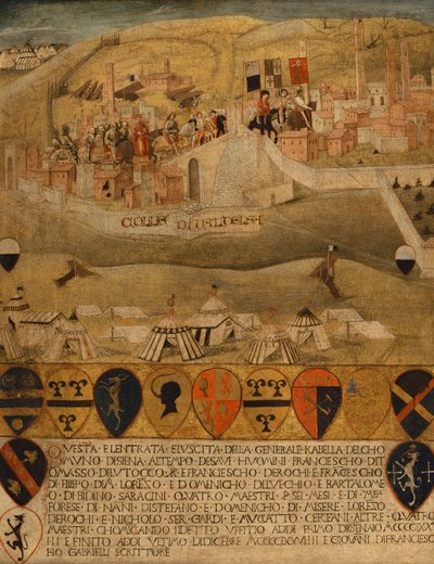 Overgivelsen av byen Colle Val d'Elsa nær Siena av Italian School