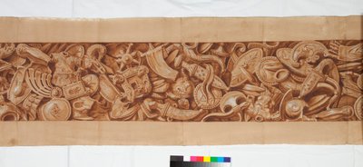 Three Drawings after the Antique, ca. 1750 (penseltegning forhøyet i brun vask over svak angivelse i svart kritt) av Italian School