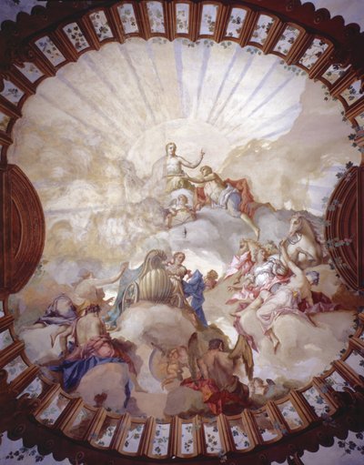 Triumf til keiserinne Maria Theresia av Østerrike (1717-80) (takmaleri) av Italian School