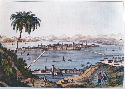 Utsikt over Mexico by, 1714 av Italian School