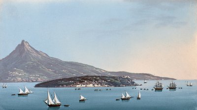 Utsikt over Napoli (gouache) av Italian School