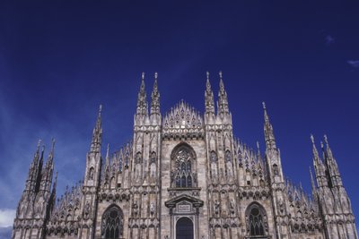 Utsikt over vestfasaden, startet 1386 av Italian School