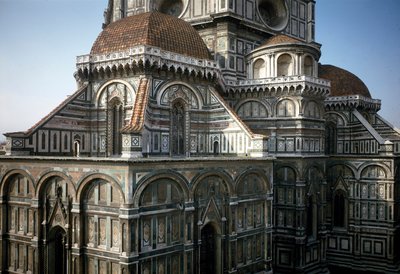 Utsikt over apsis til katedralen i Firenze (Duomo Santa Maria del Fiore). 1300-1400-tallet, Firenze, Italia av Italian School