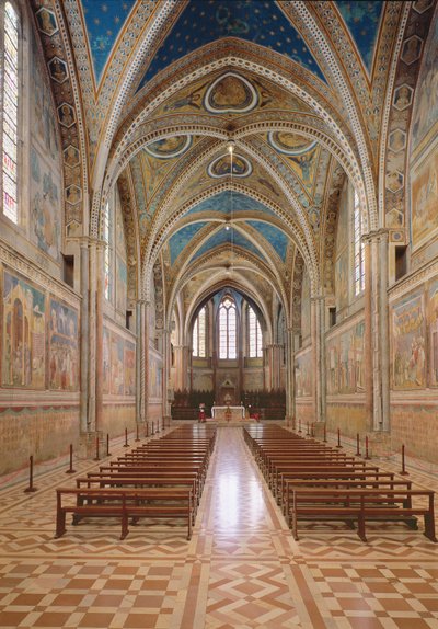 Utsikt over det indre av Øvre kirke av Italian School