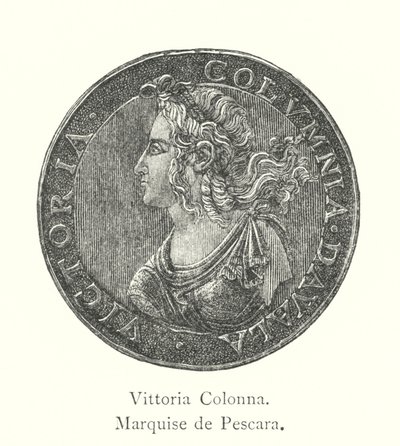 Vittoria Colonna, Marquise de Pescara (gravering) av Italian School