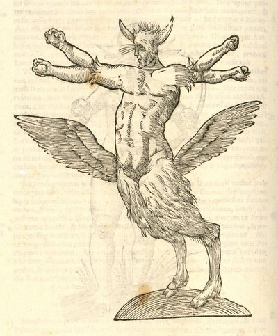 illustrasjon av Monster fra Aldrovandis History of Monsters, 1642 av Italian School