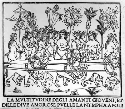 Mengden av unge elskere, og fortelle de kjærlige divaene pvelle la nympha apoli av Italian School Italian School