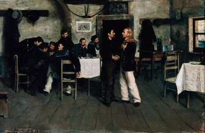 Møte mellom Giuseppe Garibaldi (1807-1882) og Giovanni Battista Cuneo (1809-1875) ved Taganrog, havn ved Svartehavet i 1833, av Italo Nunes Vais (1860-1932) av Italo Nunes Vais