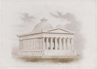 U.S. Custom House, New York-perspektiv, 1834 av Ithiel Town