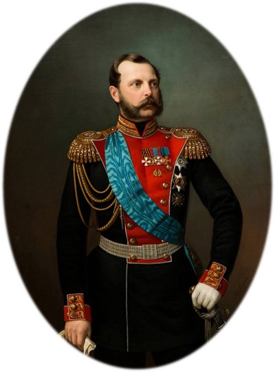 Portrett av keiser Alexander II 1818-1881, 1860-årene av Ivan Alexeevich Tyurin