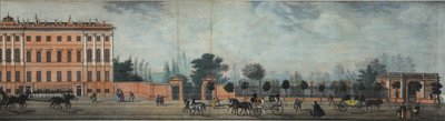 Anichkov-palasset. Fra panoramaet av Nevsky Prospekt, 1830 av Ivan Alexeyevich Ivanov