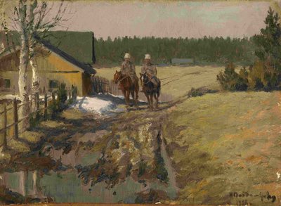 Kosakker til hest, 1916 av Ivan Alexeyevich Vladimirov