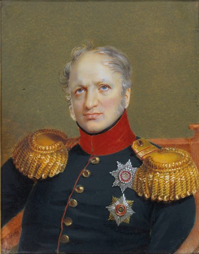 Portrett av grev Egor Frantsevich Kankrin 1774-1845. av Ivan Andreyevich Winberg