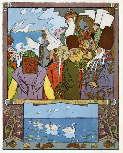 Prinsessen og frosken, ca. 1899 (litografi) av Ivan Yakovlevich Bilibin