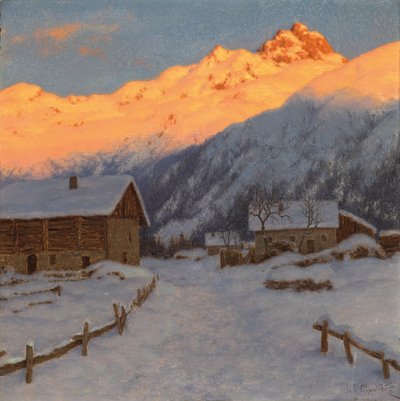 Kveld på fjellet, Haute-Savoie av Ivan Fedorovich Choultse