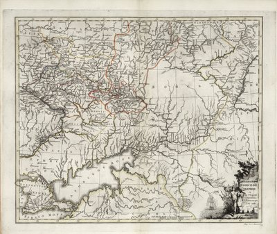 Generelt kart over Azov Governorate, 1782. av Ivan Ivanovich Islenyev