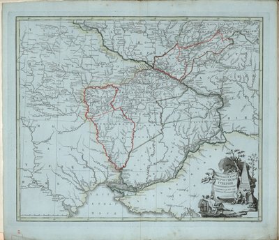 Generelt kart over Novorossiysk Governorate, 1779. av Ivan Ivanovich Islenyev
