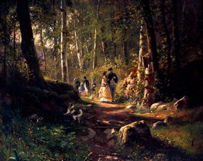 En tur i en skog, 1869 av Ivan Ivanovich Shishkin