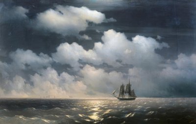 Brig Mercury’ angrepet av to tyrkiske skip. av Ivan Konstantinovich Aivazovsky