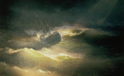 Skipet Maria i stormen av Ivan Konstantinovich Aivazovsky